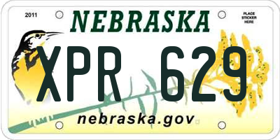 NE license plate XPR629