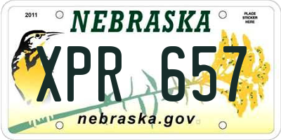 NE license plate XPR657