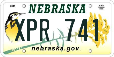 NE license plate XPR741