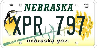 NE license plate XPR797