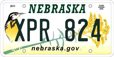 NE license plate XPR824