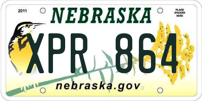 NE license plate XPR864