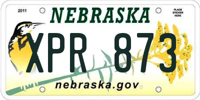 NE license plate XPR873
