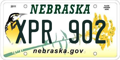 NE license plate XPR902