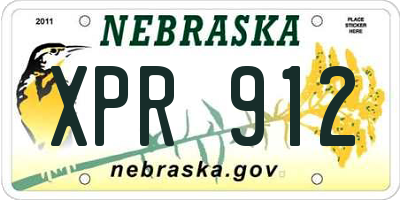 NE license plate XPR912