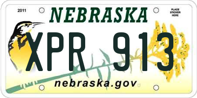 NE license plate XPR913