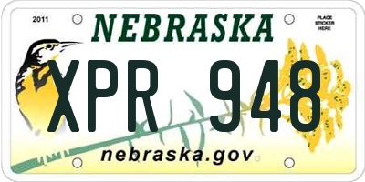 NE license plate XPR948