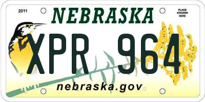 NE license plate XPR964