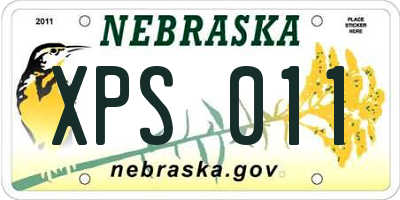 NE license plate XPS011