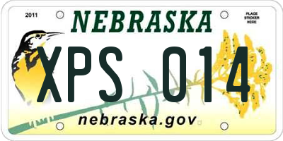 NE license plate XPS014