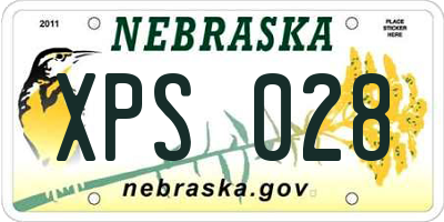NE license plate XPS028