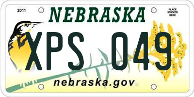 NE license plate XPS049