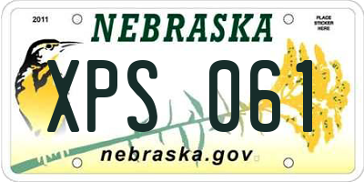NE license plate XPS061