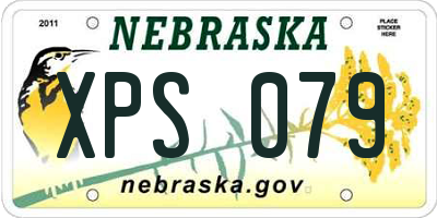 NE license plate XPS079