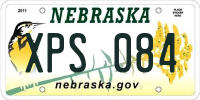 NE license plate XPS084