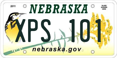 NE license plate XPS101