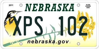 NE license plate XPS102