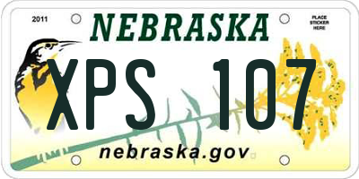 NE license plate XPS107