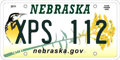NE license plate XPS112
