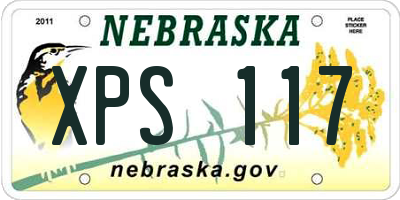 NE license plate XPS117