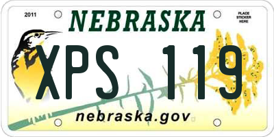 NE license plate XPS119