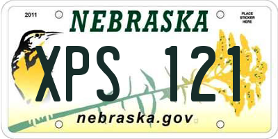 NE license plate XPS121