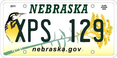 NE license plate XPS129