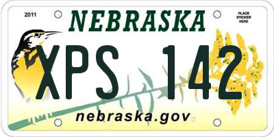 NE license plate XPS142