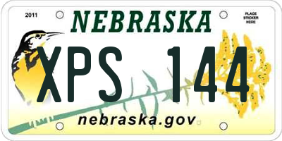 NE license plate XPS144