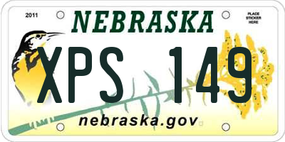 NE license plate XPS149