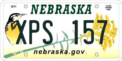 NE license plate XPS157