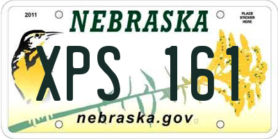 NE license plate XPS161