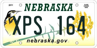 NE license plate XPS164
