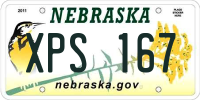 NE license plate XPS167