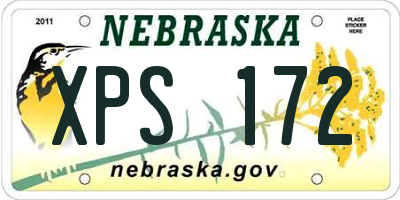 NE license plate XPS172