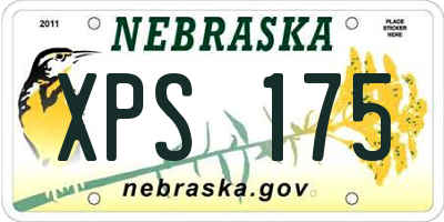 NE license plate XPS175