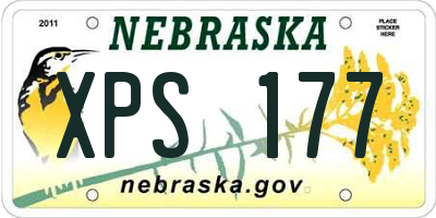 NE license plate XPS177
