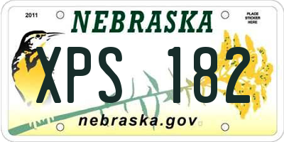 NE license plate XPS182