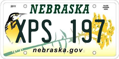 NE license plate XPS197