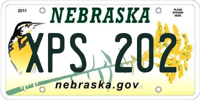 NE license plate XPS202