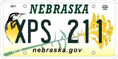NE license plate XPS211