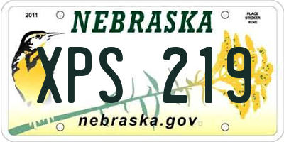 NE license plate XPS219