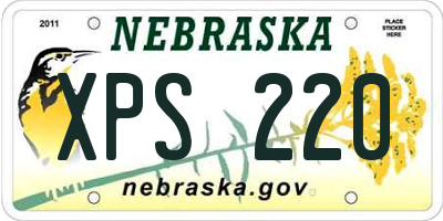 NE license plate XPS220
