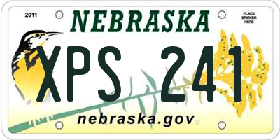 NE license plate XPS241