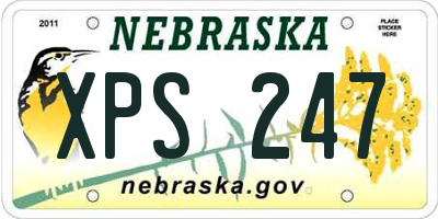 NE license plate XPS247