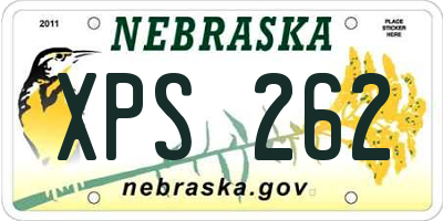 NE license plate XPS262