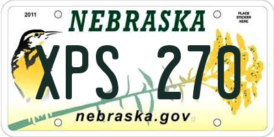 NE license plate XPS270
