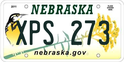 NE license plate XPS273