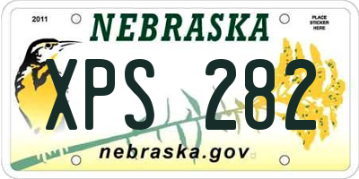 NE license plate XPS282
