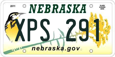 NE license plate XPS291
